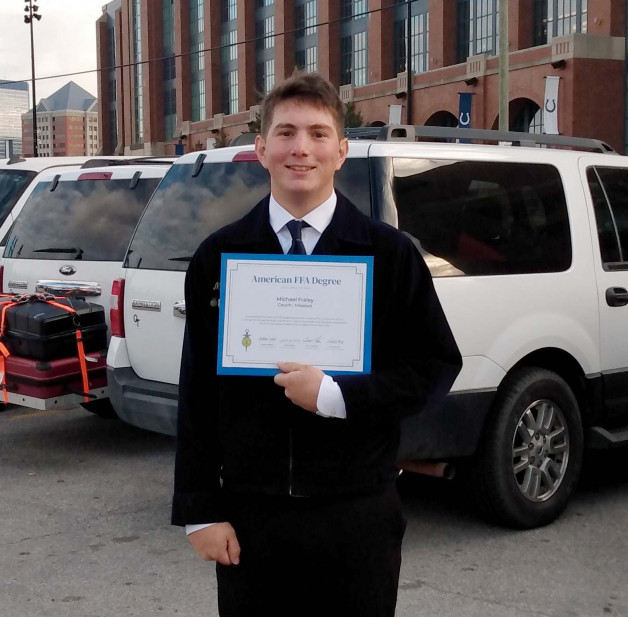 BRTC Automotive Collision Technology Student Mike Fraley Receives American FFA Degree