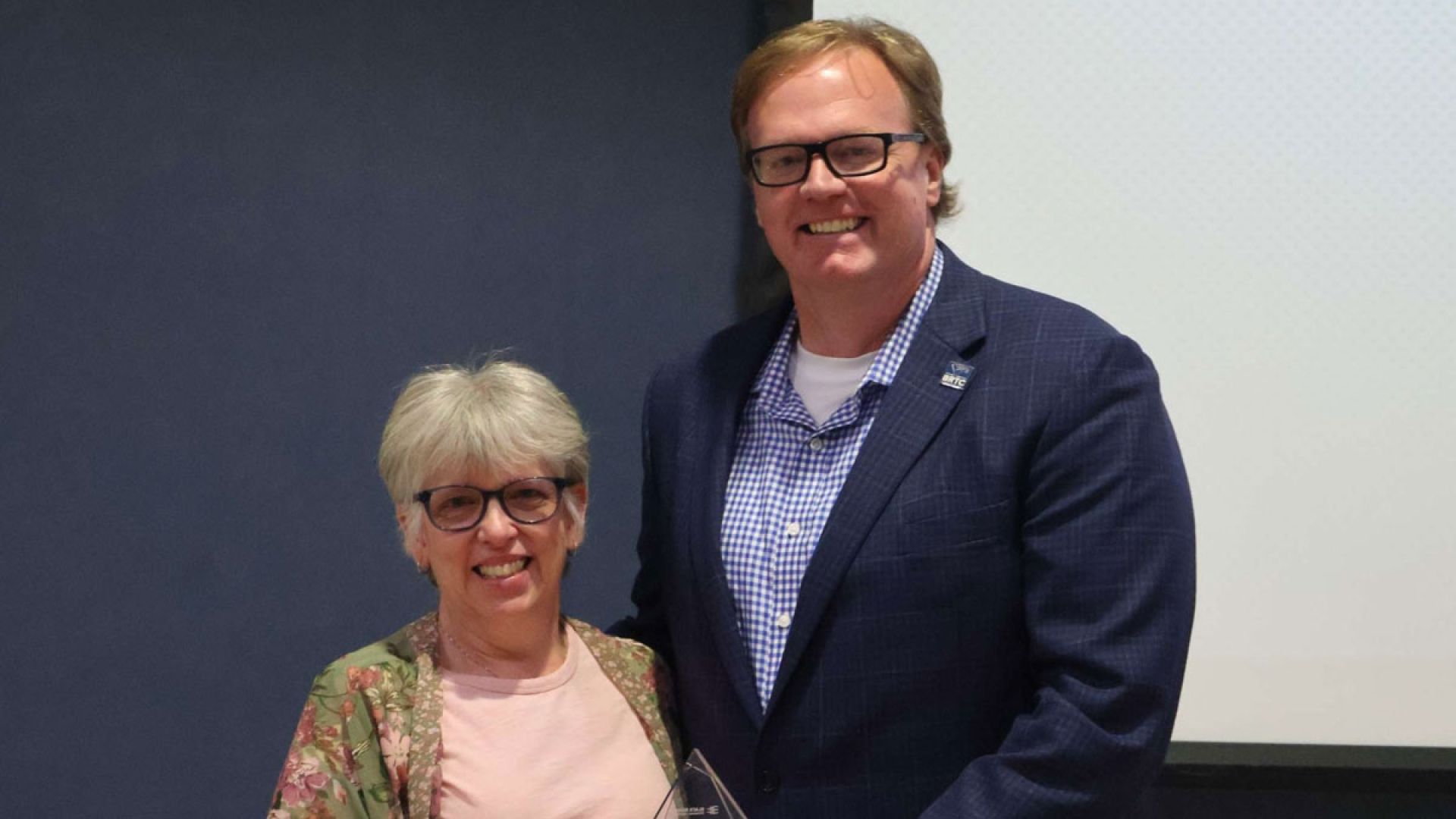 Daphne Perkins with Dr Brad Baine