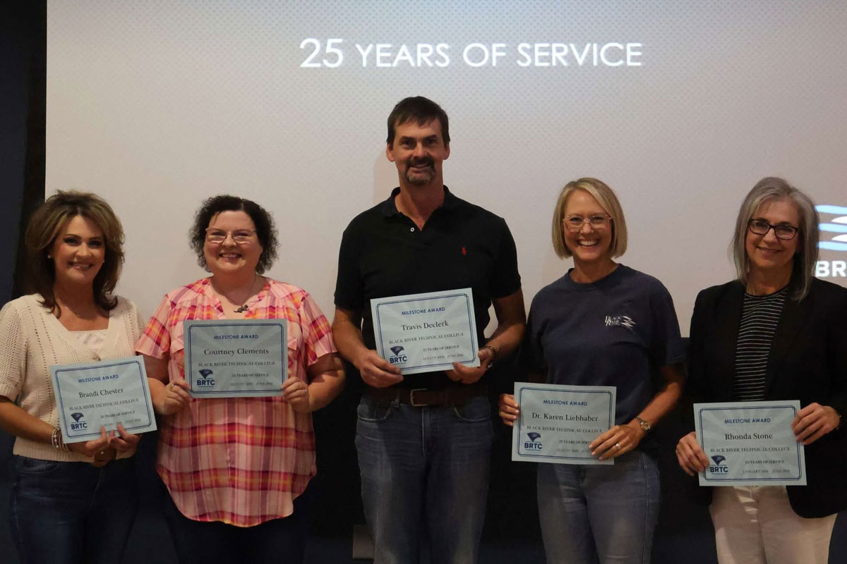 Faculty with 25 Years of Service at BRTC