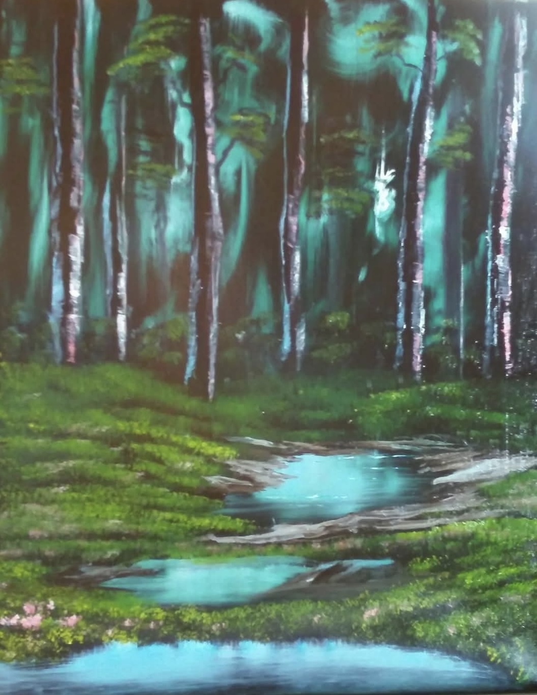 Secluded Forest Bob Ross Painting