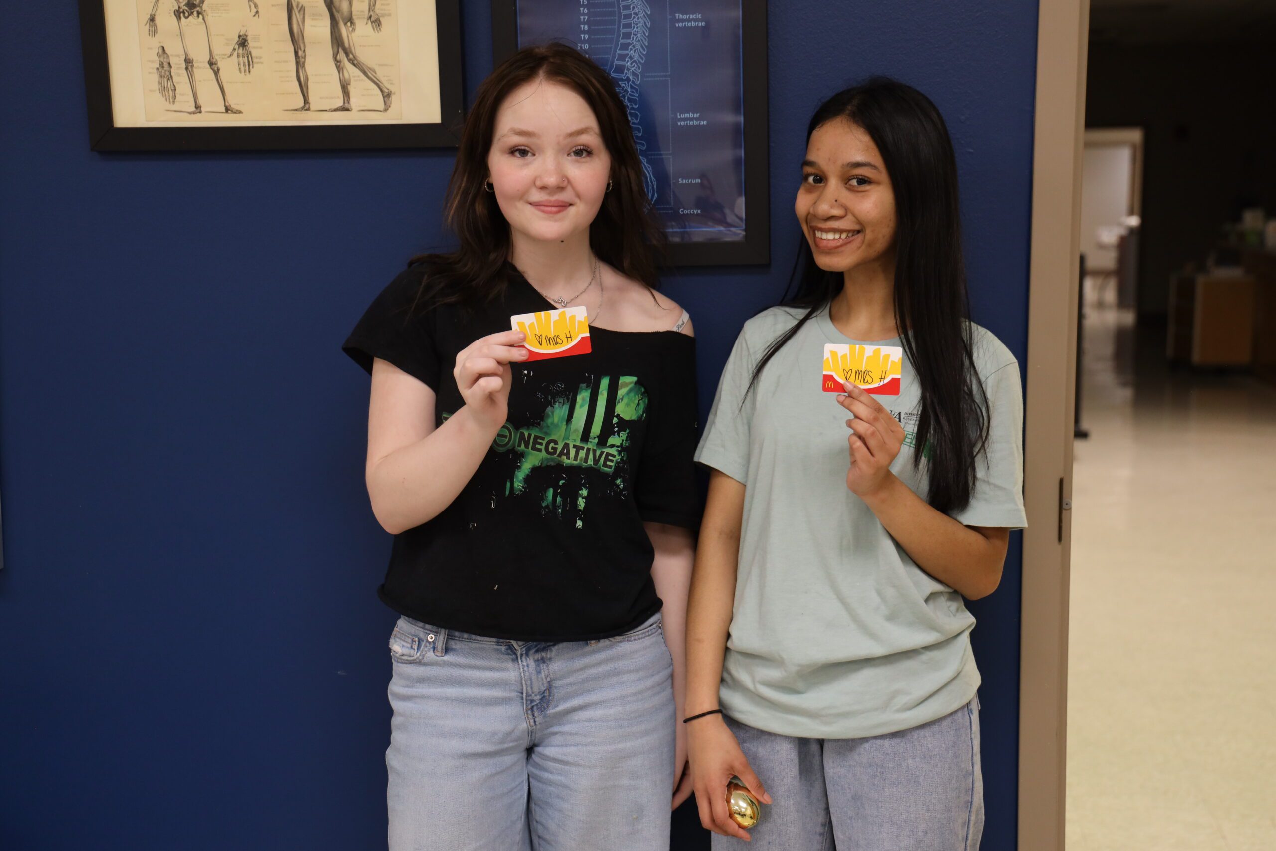 2026 4 6 -- BRTC Phlebotomy Program Easter Egg Hunt Winners Marlee Barnett and Nelly Lati