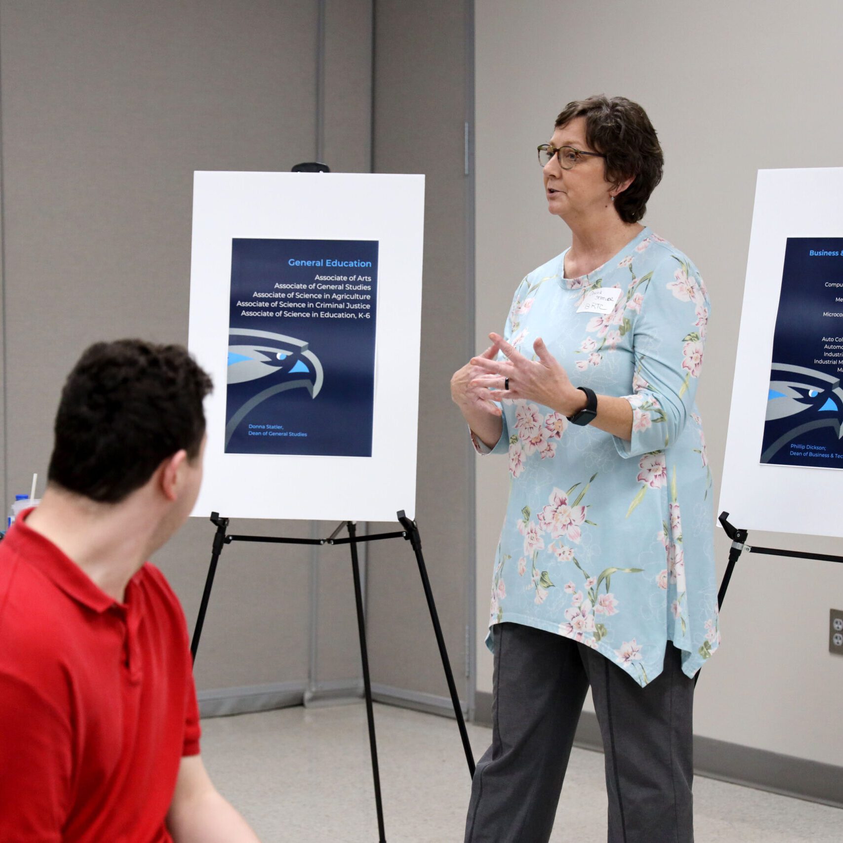 2023 01 20_BRTC Dean Donna Statler speaks to the crowd about different areas of study at Business After Hours in Paragould