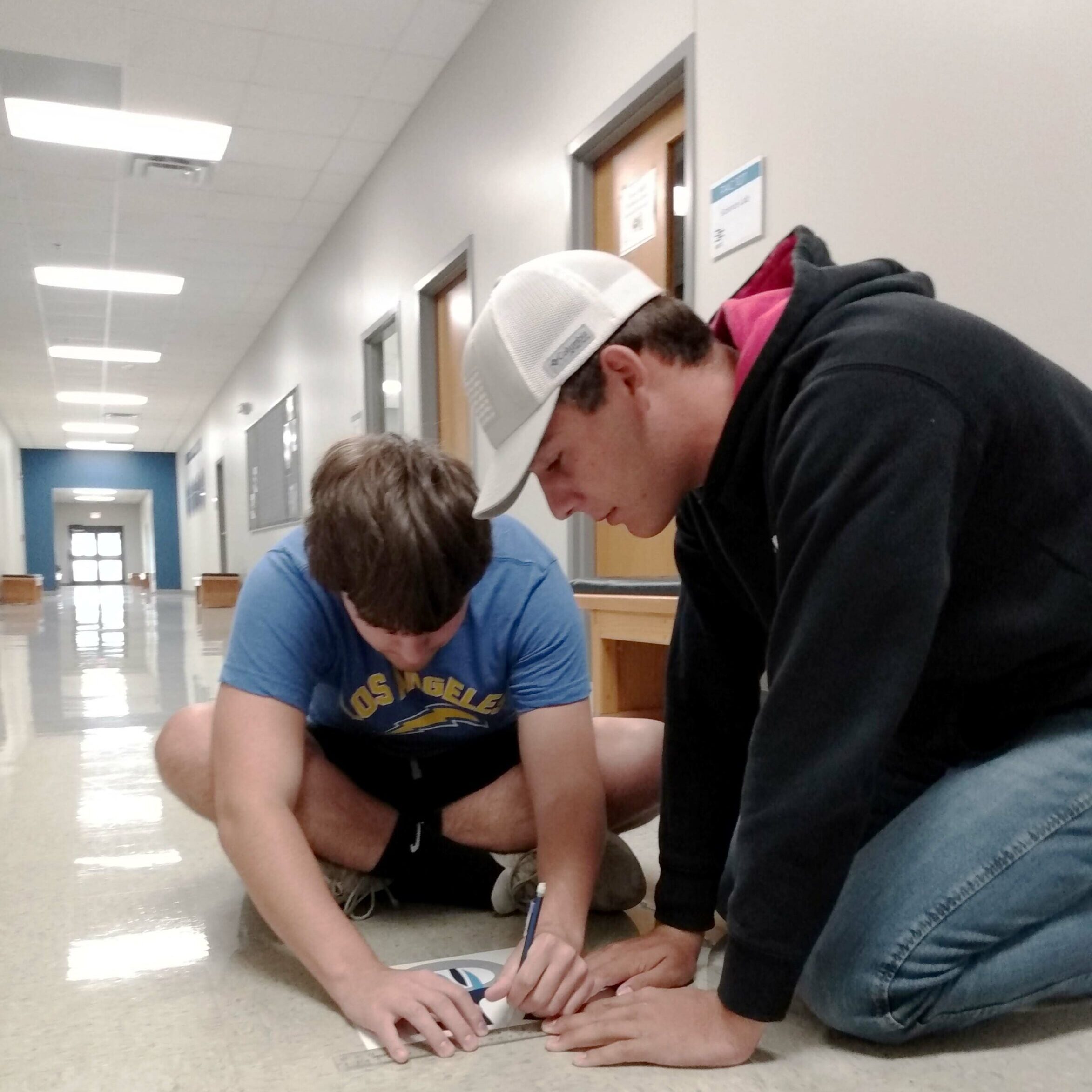 2023 09 29_BRTC Students Trevor Warhurst and TJ Watson work on the mini museum