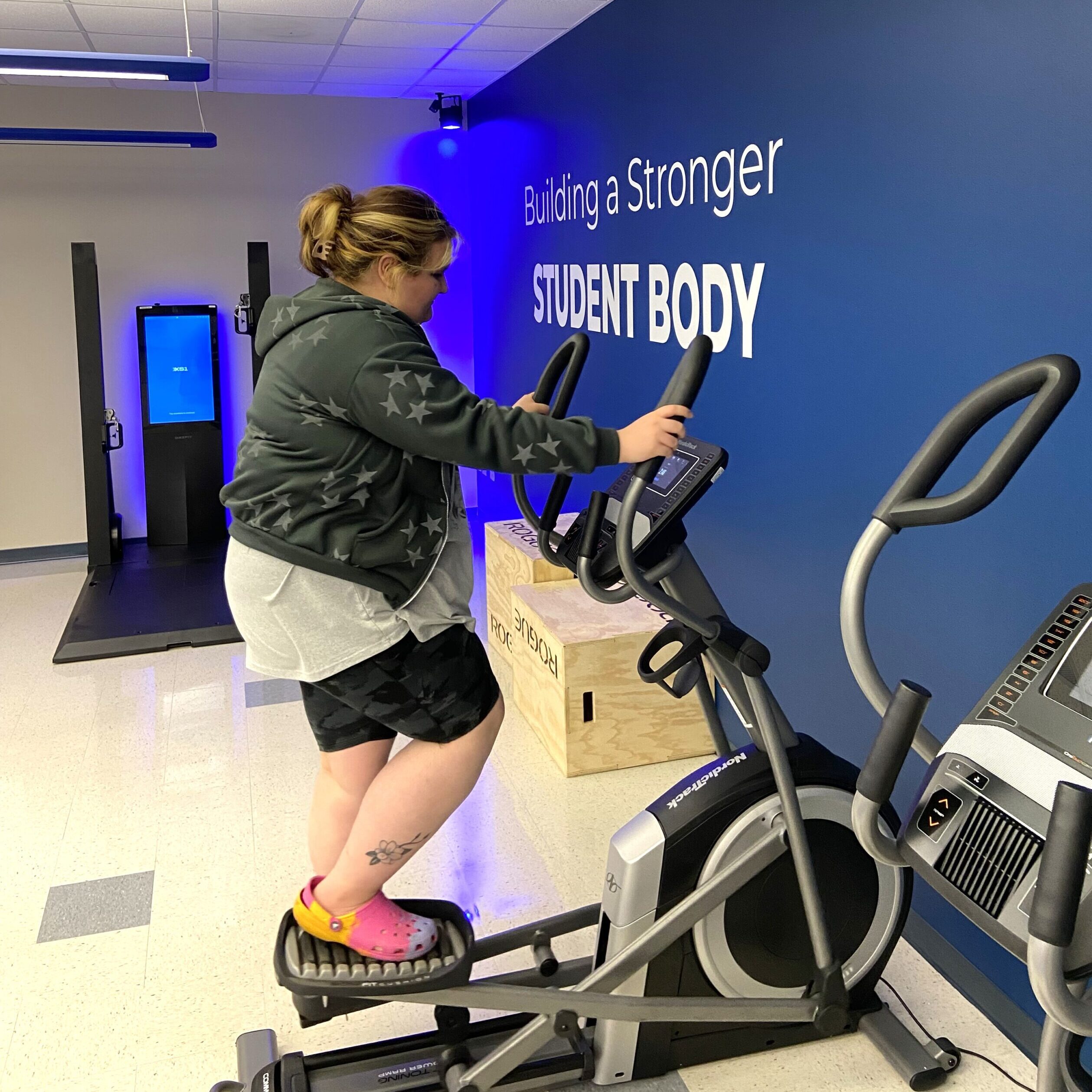 2024 04 26_Kiley Truitt taking advantage of the BRTC Fitness Studio