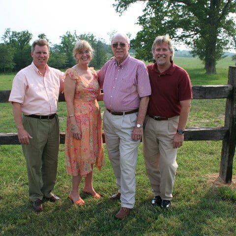 Merle (second right) and his children:  Clint, Jody, and Darrell